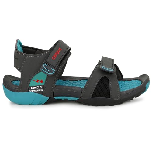 Campus Men's 2GC-18 Outdoor Sandals D.Gry/T.BLU - 7UK/India