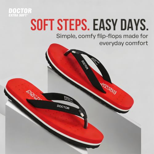 Image of DOCTOR EXTRA SOFT House Slipper for Women's Care Dr Orthopaedic Super Comfort Fitting Flat Cushion Chappal Flip-Flop for Ladies & Girl's