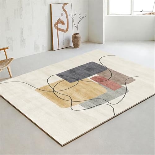 Tapis antidérapant lavable en machine pour une protection de sol beige