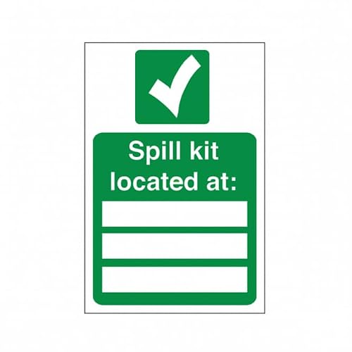 Spill Kit Located Safety Sign Safe Condition Metal Tin Sign 12x8 inch for Industrial & Commercial
