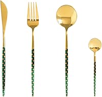 Vista 1 de Forks and Spoons Silverware Cutlery Utensils Set, 24-Piece Cutlery Set for 6,Stainless Steel,Including Knife Fork Spoon,Mirror Polished Dishwasher