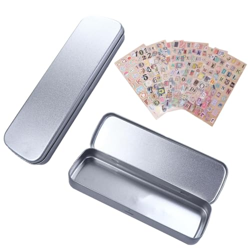 Leadigol Estojo de caneta, estojo de lápis de metal, mini caixa de lata articulada, caixas de lápis de estanho, caixas de embrulho de caneta, estojos portáteis de armazenamento de folha de flandres