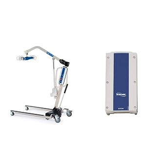 Invacare Reliant Electric Patient Lift Bundle with Battery and Slings, 450 lb Capacity