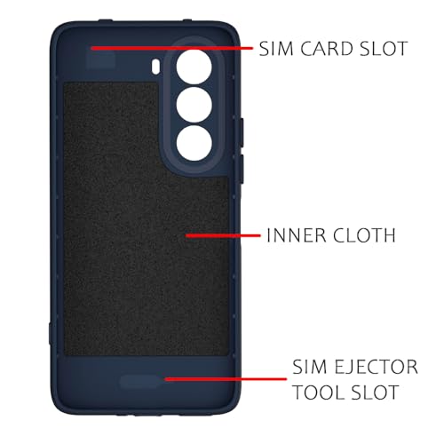 Image of Shockproof Case Compatible with Realme P4x 5G | Full Camera Protection | TPU Flexible Back Cover for Realme P4x 5G (Steel Blue)