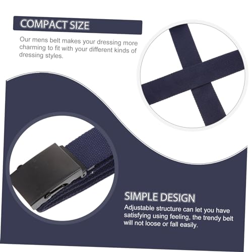 PartyKindom Men Waist Belt Stylish Canvas Trouser Belt for Jeans and Casual Wear Versatile Training for Men and Women3