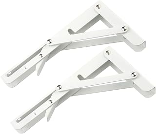 DOITOOL 2 Pcs 12 Wall Mounted Shelf Metal Shelving Adjustable Shelving 90 Degree Spring Bracket Table Triangle Bracket Floating Shelves Brackets Shelf Bracket for Table Angle Support Heavy