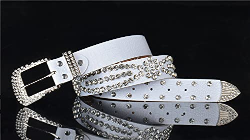 Women Rhinestone Belts Y2k Bling Western Faux Leather Belt Shining Diamond Cowgirl CowboySparkle Belt3