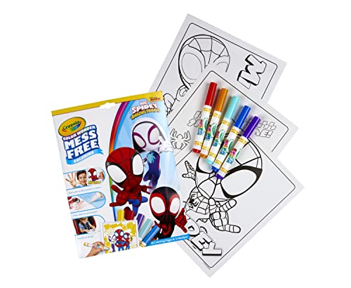 CRAYOLA Color Wonder - Marvel Spidey and His Amazing Friends Mess-Free Colouring Book (Includes 18 Spider Man Colouring Pages & 5 Magic Color Wonder Markers)