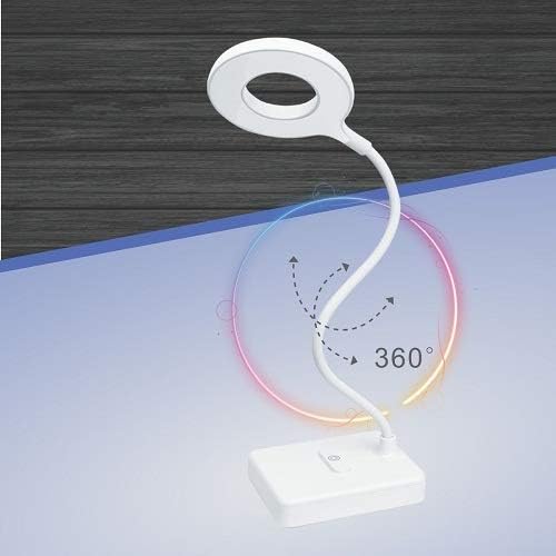 B2BF Pro-Seller Clip Light, LED Desk Light, USB Light, Charging/Plug-in, 3 Steps Dimmable, 360 Degree Rotation, Touch Sensitive Type, Desk Stand, Study, Eye Friendly, Bedroom, Reading Light (2600mA-h)