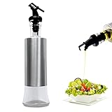 TAMAÑO Y MEDIDAS: Con una altura de 25 cm, un diámetro en la base de 6,5 cm y una capacidad de 250 ml, hace que sea el tamaño perfecto para tu mesa o tu cocina. El diámetro del cuello de la botella tiene el tamaño ideal que hace que sea rellenable directamente sin necesidad de embudo.