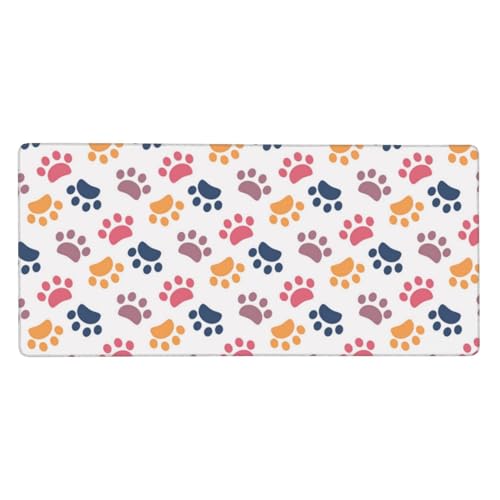 Tapis de souris grand format pour ordinateur et bureau gaming design patte