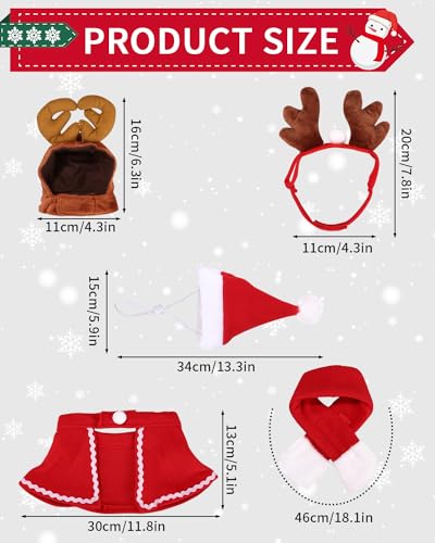 TIDEVAN 5 PCS Natale Animale Domestico Costume