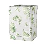 Odot Washer Dustproof Cover Front Load, Washing Machine Dryer Protector Sunscreen Waterproof Tumble Dryer Case Protective Cover for Most Front Loadi (cyan leaf,L)