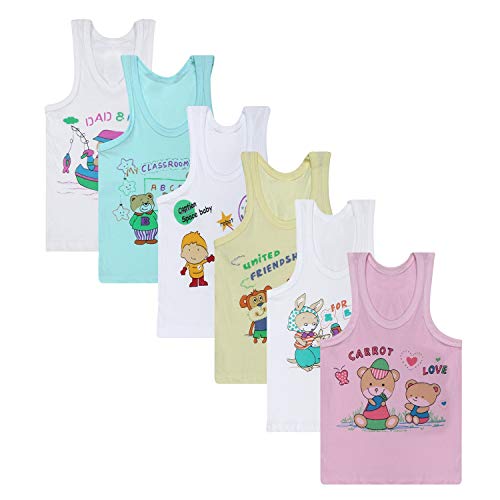 Superminis Cotton Vests/Baniyan/Inner Wear – Regular Fit, Sleeveless, Printed Sandos for Girls, Boys and Kids