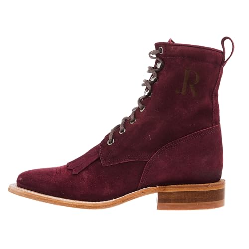 Womens Red Lacer Roughout Boot2