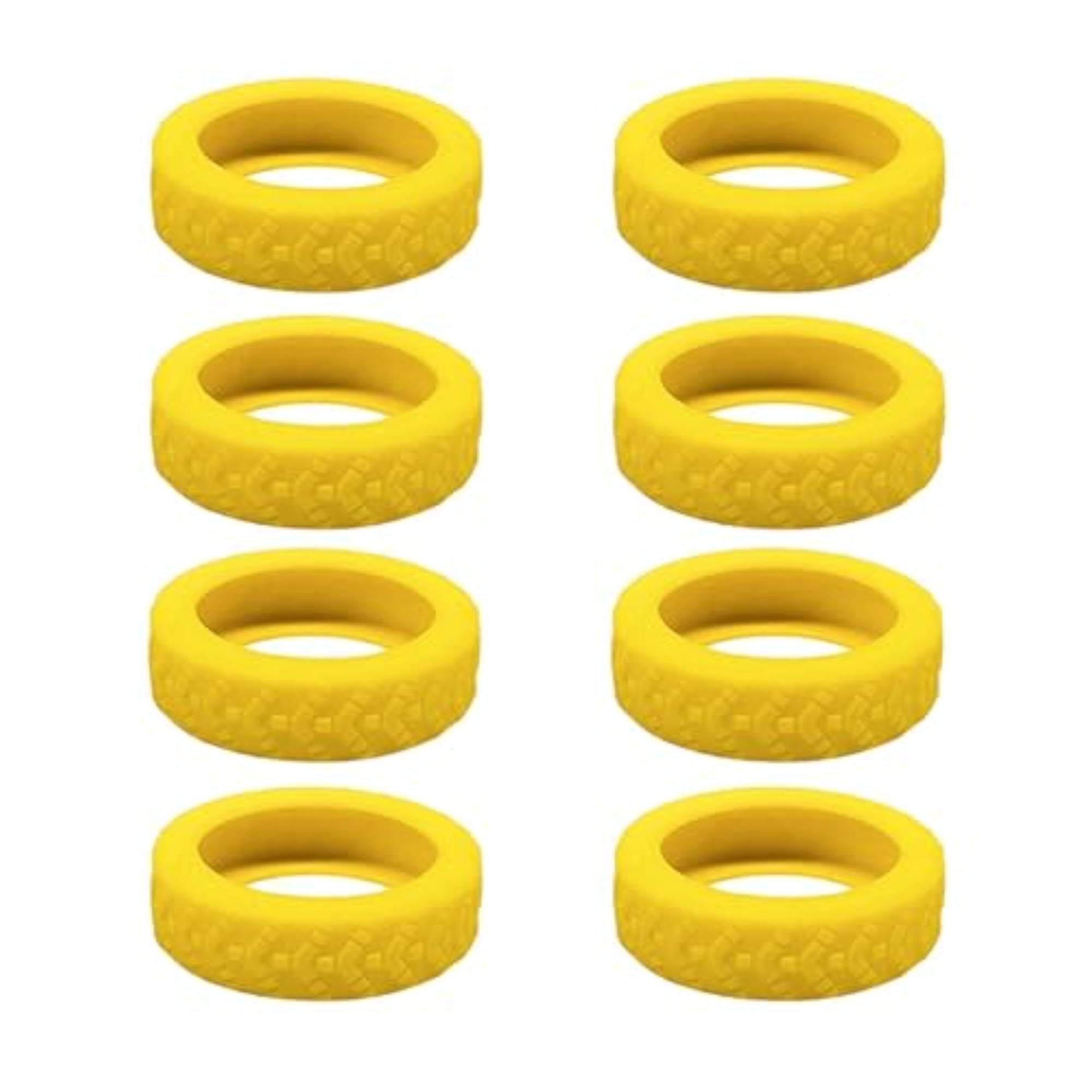 Silicone Luggage Wheel Covers Scratch Guard, 8 Pack, Yellow