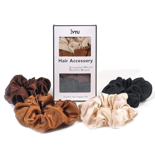 Image of Hair Scrunchies for Women - Hair Ties No Damage Both for Thick Hair or Thin Hair Curl Hair No Crease Scrunchies Ponytail Holder No Hurt Your Hair