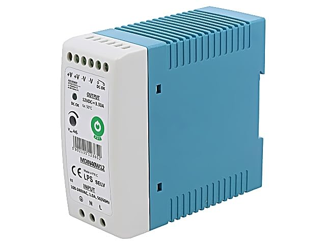 Alimentation rail DIN 12VDC 40W POS MDIN40W12 transformateur