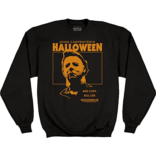 Ripple Junction Halloween Boogeyman No Knife Adult Crew Neck Sweatshirt Medium Black
