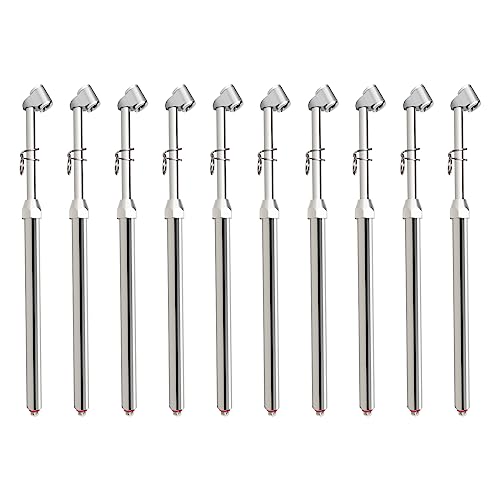 Image of MEANLIN MEASURE 10Pcs Silver Double Straight Type Tire Pressure Gauge,Dual Head Air Pressure Gauge,Pressure Range 10-160 Psi(Suitable for Trucks, etc.