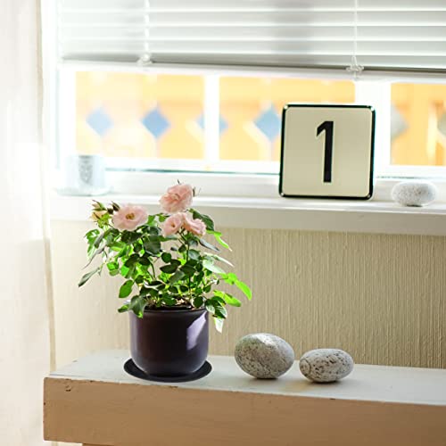 Kunjocy Pack of 5 Black Plant Pot Saucers - Image 3