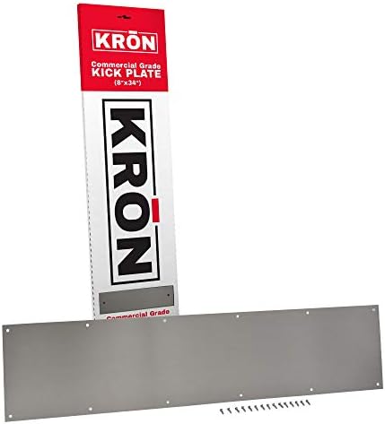 Primeline Tools Kick Plate, 8 In. X 34 In., Brite Brass On Aluminum