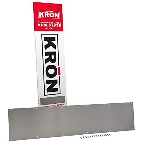 KRON Satin Nickel Kick Plate - 8 X 34 Cover