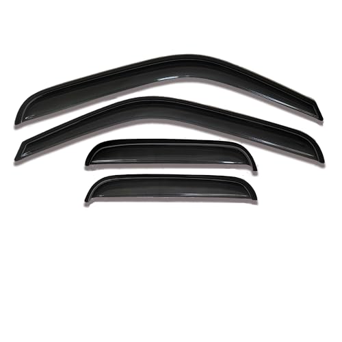 Side Window Visors rain Guards Vent Deflectors for 99-06 Chevy Silverado & GMC Sierra 1500/2500/3500/2500HD Extended Cab,2007 Classic Body Wind Vent Rain Guard Sun Shade Visors, 4PCS 94044 by JUUCELY - Used condition - Image 5