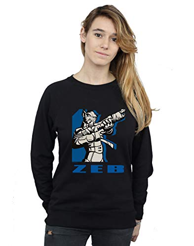 Absolute Cult Star Wars Women's Rebels Zeb Sweatshirt Black XX-Large