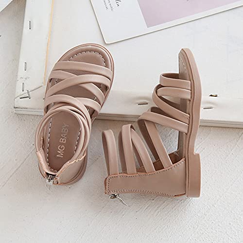 Toddler Girl Dress Shoes Children Shoes Open-Toed Non-slip Soft-soled Princess Beach Sandals Kids Girls Girl's shoes (Pink, 12 Little Kid)3