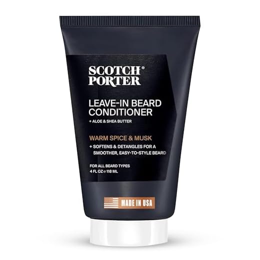 Scotch Porter Restorative Leave-In Beard Conditioner – Deep Conditioning Softener with Lightweight Feel, Reduces Frizz & Provides Long-lasting Hydration & Shine to Dull, Dry, Coarse Beards – 4 oz.