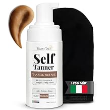 Self Tanning Mousse - Tanning Mousse Self Tanner for Face and Body, Sunless Tanner Kit for Fake Tan, Aloe Vera and Vitamin Fake Tanners for Instant Tan 3.38 fl oz | Medium