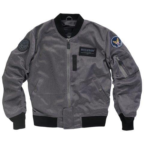 Amazon | ヒューストン MA-1メッシュジャケット GUNMETA Lサイズ