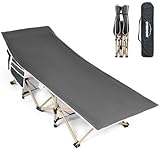 Overmont アウトドアコット 耐荷重250kg 71cmワイド 2400D高密度 折りたたみベッド キャンプ コット サマーベッド 収納袋付き 簡易ベッド 組立不要 キャンプ