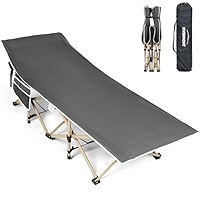Overmont Portable Folding Camping Cot - 28” Extra Wide Tent Cots