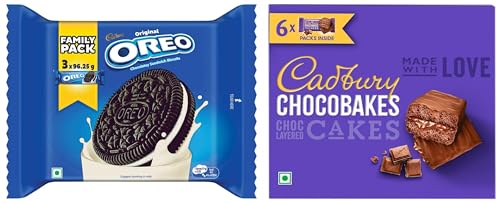 Image of Oreo Cadbury Vanilla (Pack Of 2 Of 3) & Chocobakes, 170 Gram