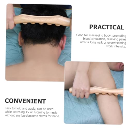 Masseur en bois de hêtre : kit de 5 pièces de grattage et de massage du visage - 4