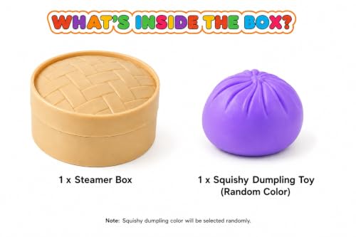 Image of Stress Relief Toy with Mini Steamer Box Soft Squishy Stress Ball, Slow Rising Sensory Squeeze Toy with Storage Case, Anxiety Relief Fidget Toy for Children, Teens & Adults