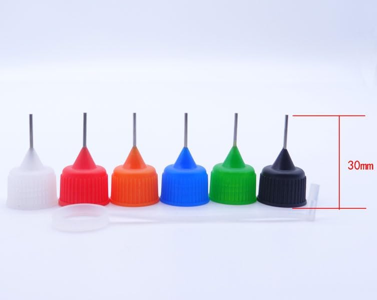 60ml Empty Plastic Dropper Bottles with Needle Tip Applicator, 2 OZ Squeezable PE Bottles with Funnels for DIY, painting, quilting and crafts (Red, 100sets + 10pcs funnels)