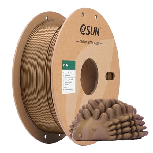 Image of eSUN PLA+ Filament 1.75mm 1KG, 3D Printer Filament Dimensional Accuracy + /- 0.03mm, 1kg Cardboard Spool(2.2lbs) 3D Printing Filament, Fits for Most FDM 3D Printers,Brown