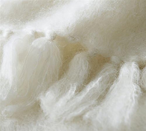 Miniatura 2 de BYB Nama Karoo - Manta de mohair cepillado a mano para niños, mantequilla de almendra (mezcla de seda)