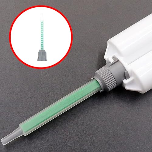 CHENJIN 20 peças de 50 ml bocal de pistola de cola adesiva misturada bocal de resina epóxi tubo de a