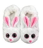 Los suaves pantuflas TY de peluche con ojos de colores grandes y con purpurina