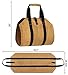 eletecpro Firewood Carrier 39x18 Inch Durable Waxed Canvas Log Carrier Heavy Duty, Fire Place Sturdy Wood Carring Bag with Handles Security Strap for Camping Indoor (khaki)