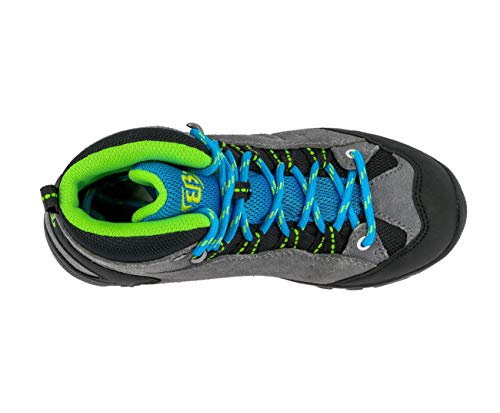 Brütting Unisex Kinder Mount Bona High Kids Trekking- & Wanderstiefel, Grau Blau Lemon, 37 EU