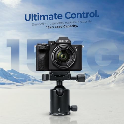 Buy HIFFIN®Professional Metal 360 Degree Rotating Panoramic Ball Head with 1/4 inch Quick Release Plate and Bubble Level,up to 17.6pounds/8kilograms,for Tripod,Monopod,Slider,DSLR Camera,Camcorder Online at Low Prices in India - Amazon.in - Image 6