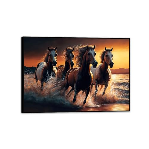 Impression de chevaux MOBYAT décoration murale inspirante pour salon
