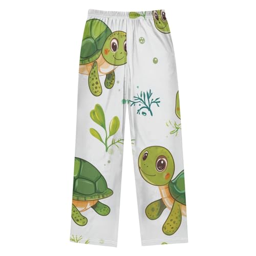 Lovely Sea Turtle Boys Long Pants Soft Trousers Elastic Waist Kids Lounge Bottoms with Pockets S-XL2