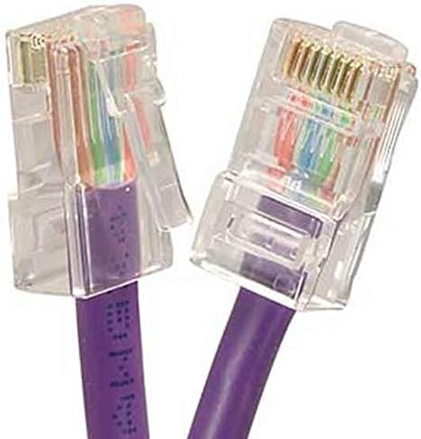 SF Cable 150ft Cat 6 Non-Booted Unshielded (UTP) Ethernet Network Cable, RJ45 Plug, 550Mhz Snagless Patch Cable, 24AWG 4pair Stranded Copper Wire-Purple