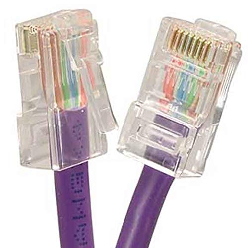 SF Cable 200ft Cat 6 Non-Booted Unshielded (UTP) Ethernet Network Cable, RJ45 Plug, 550Mhz Snagless Patch Cable, 24AWG 4pair Stranded Copper Wire-Purple